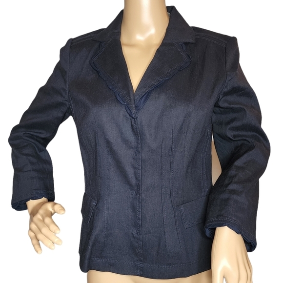 Tahari linen blend blazer - Picture 1 of 16